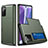Silikon Hülle Handyhülle und Kunststoff Schutzhülle Tasche Vorder und Rückseite 360 Grad Ganzkörper N01 für Samsung Galaxy Note 20 5G Nachtgrün