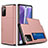 Silikon Hülle Handyhülle und Kunststoff Schutzhülle Tasche Vorder und Rückseite 360 Grad Ganzkörper N01 für Samsung Galaxy Note 20 5G Rosegold