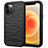 Silikon Hülle Handyhülle und Kunststoff Schutzhülle Tasche Vorder und Rückseite 360 Grad Ganzkörper R01 für Apple iPhone 12 Pro Max Schwarz