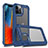 Silikon Hülle Handyhülle und Kunststoff Schutzhülle Tasche Vorder und Rückseite 360 Grad Ganzkörper R02 für Apple iPhone 12 Pro Max Blau