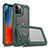 Silikon Hülle Handyhülle und Kunststoff Schutzhülle Tasche Vorder und Rückseite 360 Grad Ganzkörper R02 für Apple iPhone 12 Pro Max Grün
