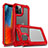 Silikon Hülle Handyhülle und Kunststoff Schutzhülle Tasche Vorder und Rückseite 360 Grad Ganzkörper R02 für Apple iPhone 12 Pro Max Rot