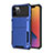 Silikon Hülle Handyhülle und Kunststoff Schutzhülle Tasche Vorder und Rückseite 360 Grad Ganzkörper R03 für Apple iPhone 12 Pro Blau
