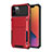 Silikon Hülle Handyhülle und Kunststoff Schutzhülle Tasche Vorder und Rückseite 360 Grad Ganzkörper R03 für Apple iPhone 12 Pro Rot