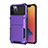 Silikon Hülle Handyhülle und Kunststoff Schutzhülle Tasche Vorder und Rückseite 360 Grad Ganzkörper R03 für Apple iPhone 12 Pro Violett