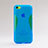 Silikon Hülle Handyhülle X-Line Transparent Schutzhülle Matt für Apple iPhone 5C Blau