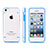 Silikon Hülle Rahmen Schutzhülle Durchsichtig Transparent Matt T01 für Apple iPhone 5C Blau