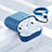 Silikon Hülle Schutzhülle Skin mit Karabiner für AirPods Ladekoffer C04 Blau