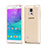 Silikon Hülle Ultra Dünn Schutzhülle Durchsichtig Transparent für Samsung Galaxy Note 4 SM-N910F Gold