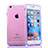 Silikon Schutzhülle Flip Handyhülle Hülle Durchsichtig Transparent für Apple iPhone 6S Plus Violett