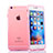 Silikon Schutzhülle Flip Hülle Durchsichtig Transparent für Apple iPhone 6S Plus Rosa