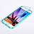 Silikon Schutzhülle Flip Tasche Durchsichtig Transparent für Samsung Galaxy S6 SM-G920 Hellblau