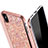 Silikon Schutzhülle Gummi Tasche Bling Bling für Apple iPhone Xs Max Rosegold