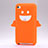 Silikon Schutzhülle Gummi Tasche Engel für Apple iPod Touch 4 Orange