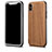 Silikon Schutzhülle Gummi Tasche Holzmaserung Muster für Apple iPhone Xs Max Braun