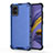 Silikon Schutzhülle Rahmen Tasche Hülle Durchsichtig Transparent 360 Grad Ganzkörper AM1 für Samsung Galaxy A51 4G Blau