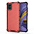 Silikon Schutzhülle Rahmen Tasche Hülle Durchsichtig Transparent 360 Grad Ganzkörper AM1 für Samsung Galaxy A51 4G Rot