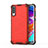 Silikon Schutzhülle Rahmen Tasche Hülle Durchsichtig Transparent 360 Grad Ganzkörper AM1 für Samsung Galaxy A70 Rot