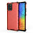 Silikon Schutzhülle Rahmen Tasche Hülle Durchsichtig Transparent 360 Grad Ganzkörper AM1 für Samsung Galaxy M80S Rot