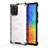 Silikon Schutzhülle Rahmen Tasche Hülle Durchsichtig Transparent 360 Grad Ganzkörper AM1 für Samsung Galaxy M80S Weiß