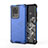 Silikon Schutzhülle Rahmen Tasche Hülle Durchsichtig Transparent 360 Grad Ganzkörper AM1 für Samsung Galaxy S20 Ultra Blau