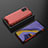 Silikon Schutzhülle Rahmen Tasche Hülle Durchsichtig Transparent 360 Grad Ganzkörper AM2 für Samsung Galaxy A51 4G Rot