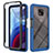 Silikon Schutzhülle Rahmen Tasche Hülle Durchsichtig Transparent 360 Grad Ganzkörper für Motorola Moto G Power (2021) Blau