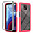 Silikon Schutzhülle Rahmen Tasche Hülle Durchsichtig Transparent 360 Grad Ganzkörper für Motorola Moto G Power (2021) Rot