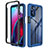 Silikon Schutzhülle Rahmen Tasche Hülle Durchsichtig Transparent 360 Grad Ganzkörper für Motorola Moto G Stylus (2022) 4G Blau