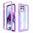 Silikon Schutzhülle Rahmen Tasche Hülle Durchsichtig Transparent 360 Grad Ganzkörper für Motorola Moto G100 5G Violett