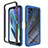 Silikon Schutzhülle Rahmen Tasche Hülle Durchsichtig Transparent 360 Grad Ganzkörper für Motorola Moto G50 5G Blau
