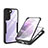Silikon Schutzhülle Rahmen Tasche Hülle Durchsichtig Transparent 360 Grad Ganzkörper für Samsung Galaxy S21 5G Schwarz