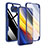 Silikon Schutzhülle Rahmen Tasche Hülle Durchsichtig Transparent 360 Grad Ganzkörper MJ1 für Xiaomi Poco X3 NFC Blau