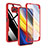 Silikon Schutzhülle Rahmen Tasche Hülle Durchsichtig Transparent 360 Grad Ganzkörper MJ1 für Xiaomi Poco X3 NFC Rot