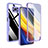 Silikon Schutzhülle Rahmen Tasche Hülle Durchsichtig Transparent 360 Grad Ganzkörper MJ1 für Xiaomi Poco X3 NFC Violett