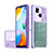 Silikon Schutzhülle Rahmen Tasche Hülle Durchsichtig Transparent 360 Grad Ganzkörper QW1 für Xiaomi Redmi 10C 4G Violett