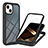 Silikon Schutzhülle Rahmen Tasche Hülle Durchsichtig Transparent 360 Grad Ganzkörper YB1 für Apple iPhone 14 Schwarz