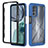 Silikon Schutzhülle Rahmen Tasche Hülle Durchsichtig Transparent 360 Grad Ganzkörper YB2 für Motorola Moto G62 5G Blau