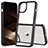 Silikon Schutzhülle Rahmen Tasche Hülle Durchsichtig Transparent 360 Grad Ganzkörper ZJ1 für Apple iPhone 13 Schwarz