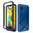 Silikon Schutzhülle Rahmen Tasche Hülle Durchsichtig Transparent 360 Grad Ganzkörper ZJ1 für Samsung Galaxy M31 Blau