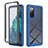 Silikon Schutzhülle Rahmen Tasche Hülle Durchsichtig Transparent 360 Grad Ganzkörper ZJ1 für Samsung Galaxy S20 FE (2022) 5G Blau