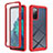 Silikon Schutzhülle Rahmen Tasche Hülle Durchsichtig Transparent 360 Grad Ganzkörper ZJ1 für Samsung Galaxy S20 FE (2022) 5G Rot