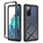 Silikon Schutzhülle Rahmen Tasche Hülle Durchsichtig Transparent 360 Grad Ganzkörper ZJ1 für Samsung Galaxy S20 FE (2022) 5G Schwarz