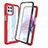 Silikon Schutzhülle Rahmen Tasche Hülle Durchsichtig Transparent 360 Grad Ganzkörper ZJ3 für Motorola Moto G100 5G Rot