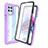 Silikon Schutzhülle Rahmen Tasche Hülle Durchsichtig Transparent 360 Grad Ganzkörper ZJ3 für Motorola Moto G100 5G Violett