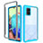 Silikon Schutzhülle Rahmen Tasche Hülle Durchsichtig Transparent 360 Grad Ganzkörper ZJ3 für Samsung Galaxy A71 5G Hellblau