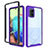 Silikon Schutzhülle Rahmen Tasche Hülle Durchsichtig Transparent 360 Grad Ganzkörper ZJ3 für Samsung Galaxy A71 5G Helles Lila
