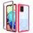 Silikon Schutzhülle Rahmen Tasche Hülle Durchsichtig Transparent 360 Grad Ganzkörper ZJ3 für Samsung Galaxy A71 5G Pink