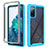 Silikon Schutzhülle Rahmen Tasche Hülle Durchsichtig Transparent 360 Grad Ganzkörper ZJ3 für Samsung Galaxy S20 Lite 5G Hellblau