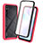 Silikon Schutzhülle Rahmen Tasche Hülle Durchsichtig Transparent 360 Grad Ganzkörper ZJ3 für Xiaomi Redmi 9AT Pink